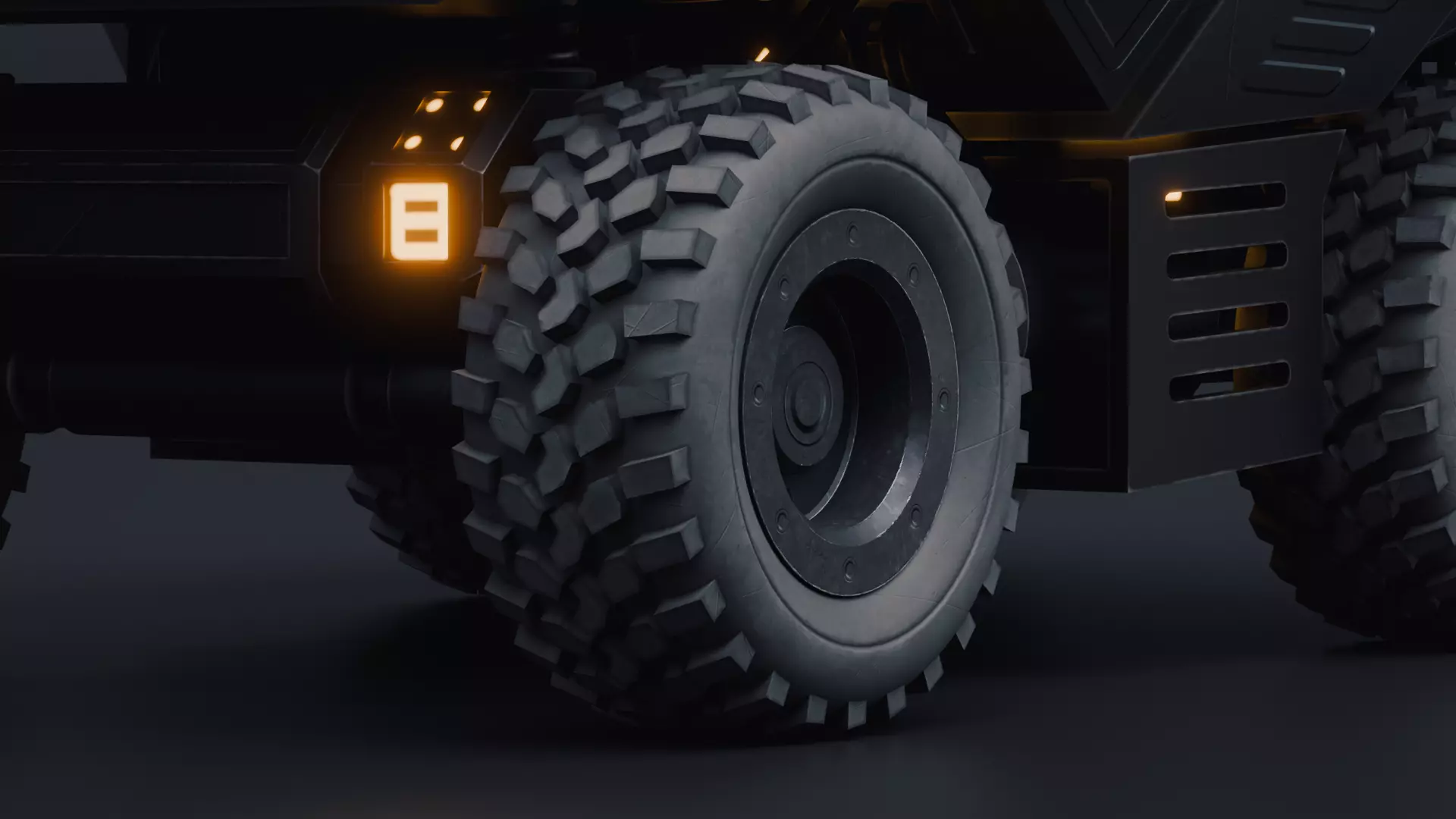 Giant Sci fi vehicle Concept 3D with PBR Texture 3D model_10