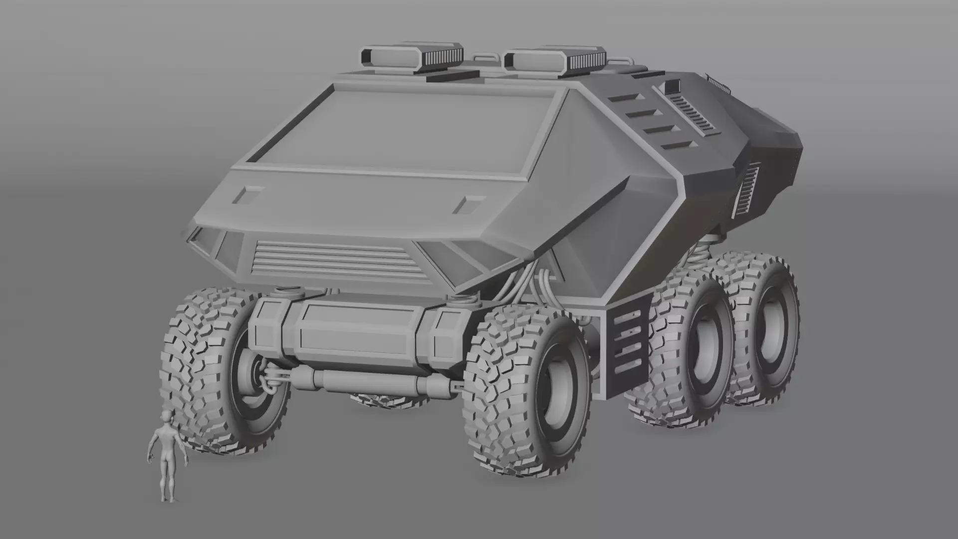 Giant Sci fi vehicle Concept 3D with PBR Texture 3D model_15