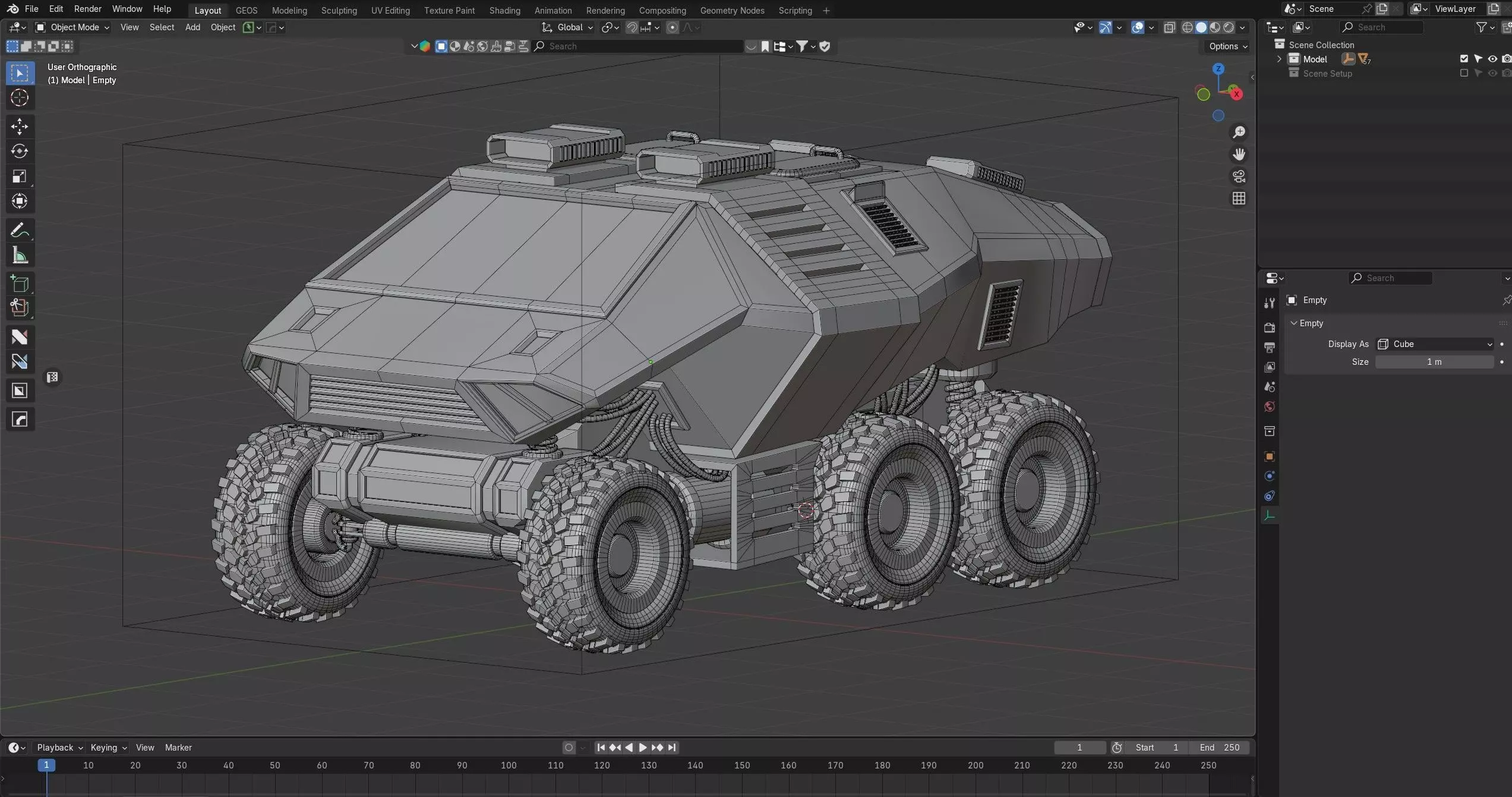 Giant Sci fi vehicle Concept 3D with PBR Texture 3D model_24
