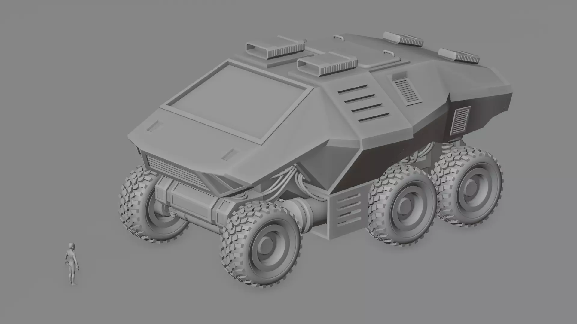 Giant Sci fi vehicle Concept 3D with PBR Texture 3D model_16