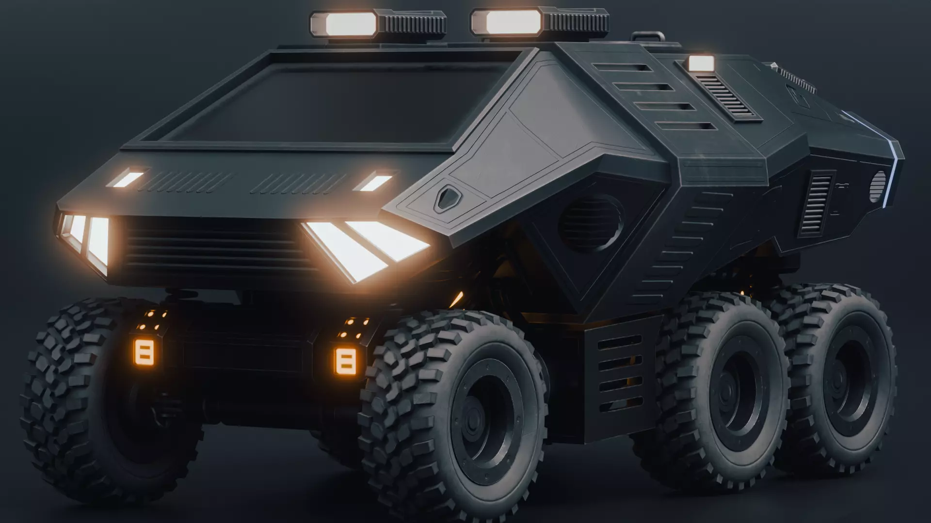 Giant Sci fi vehicle Concept 3D with PBR Texture 3D model_9