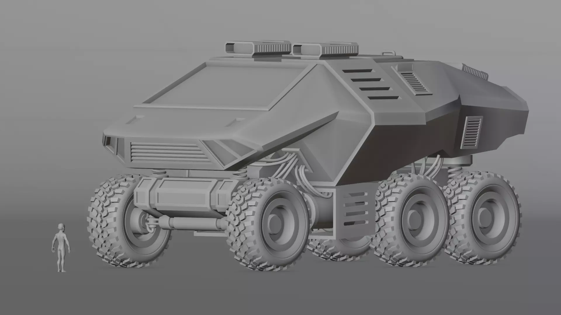 Giant Sci fi vehicle Concept 3D with PBR Texture 3D model_14