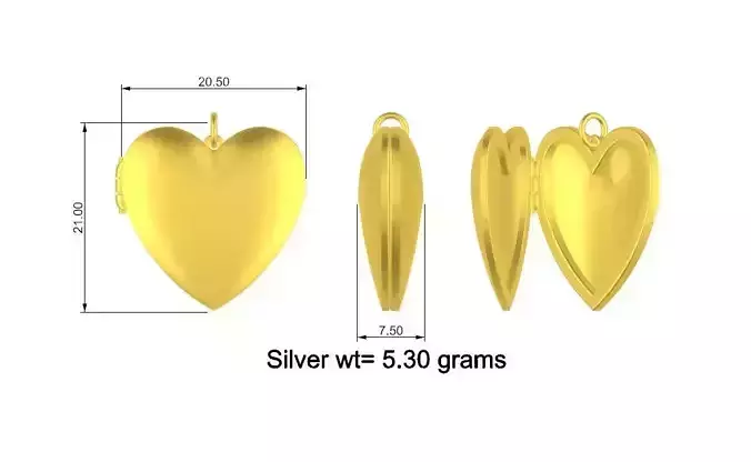 Heart Pendant openable