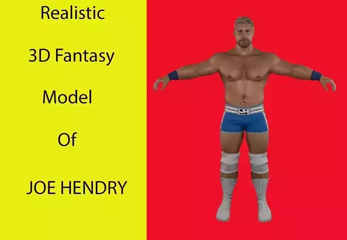 Joe Hendry Low-poly 3D model