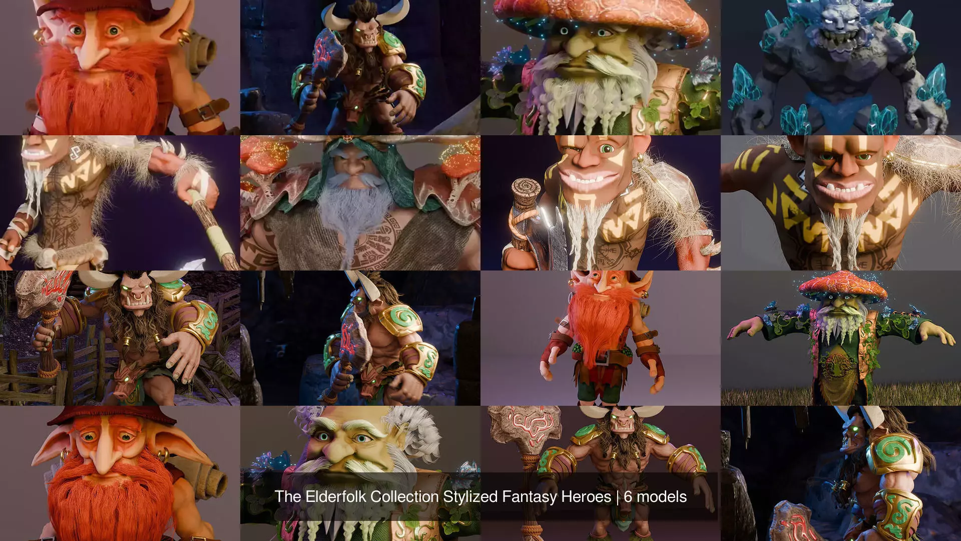 The Elderfolk Collection Stylized Fantasy Heroes _0