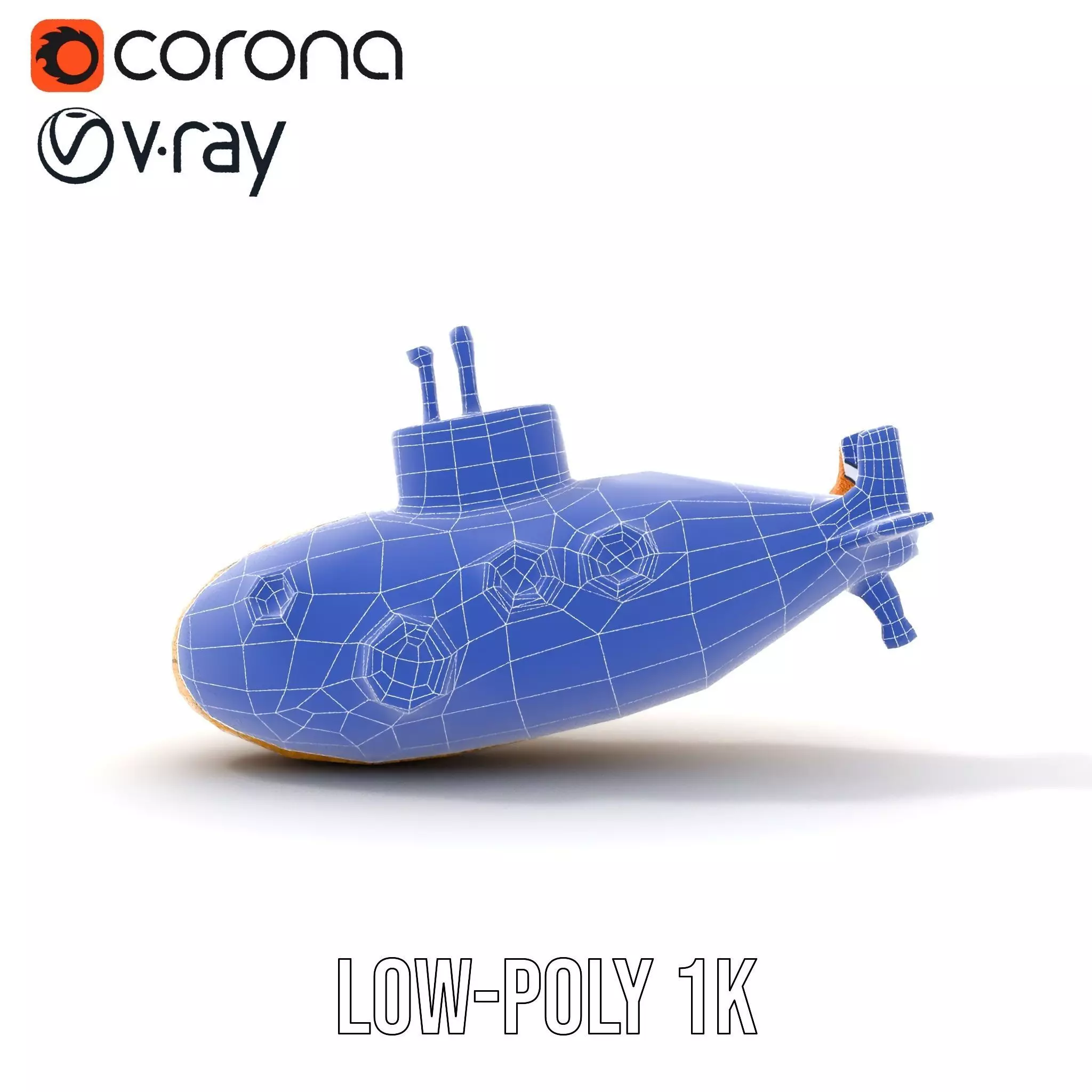 Yellow Submarine model pack Low-poly 3D model_32