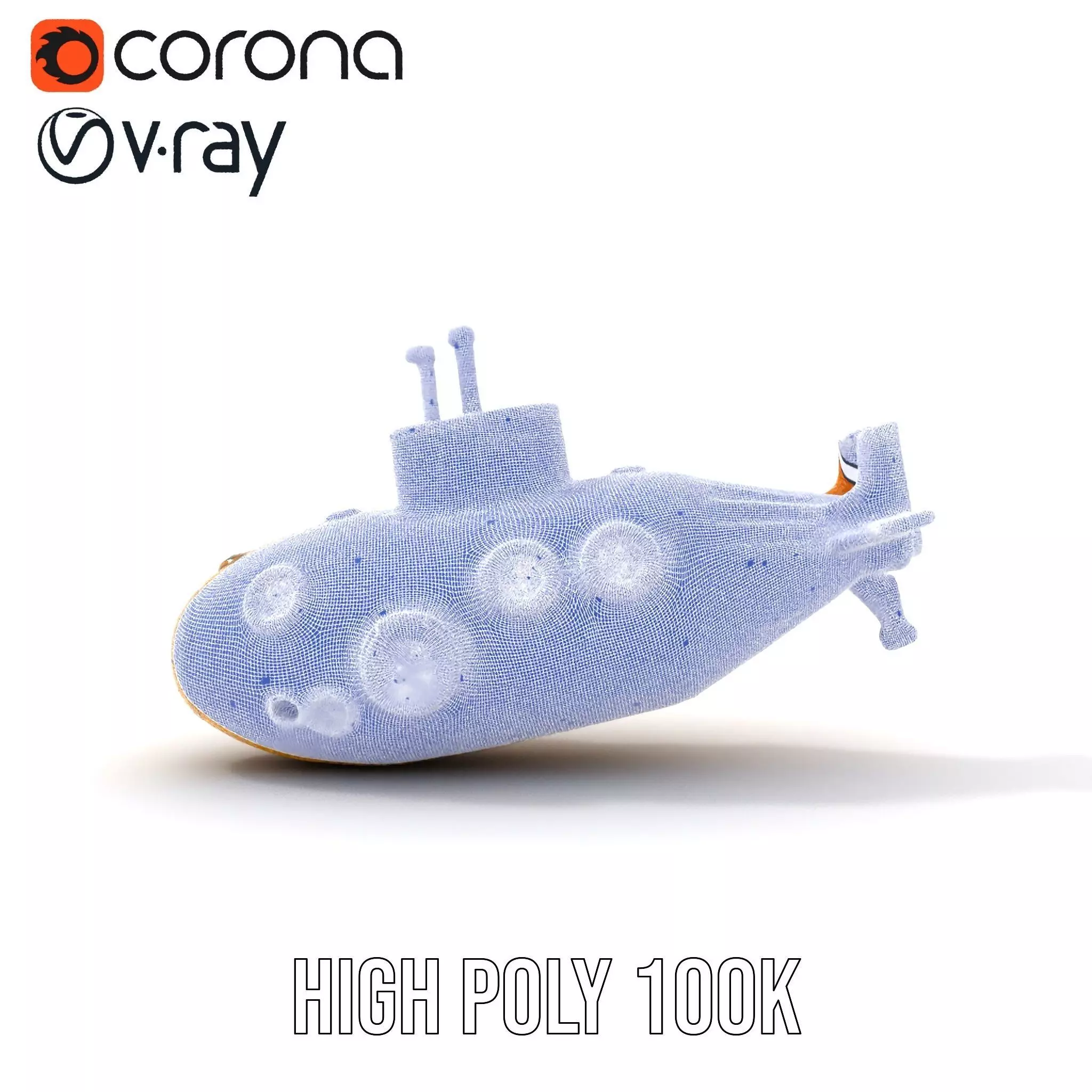 Yellow Submarine model pack Low-poly 3D model_35