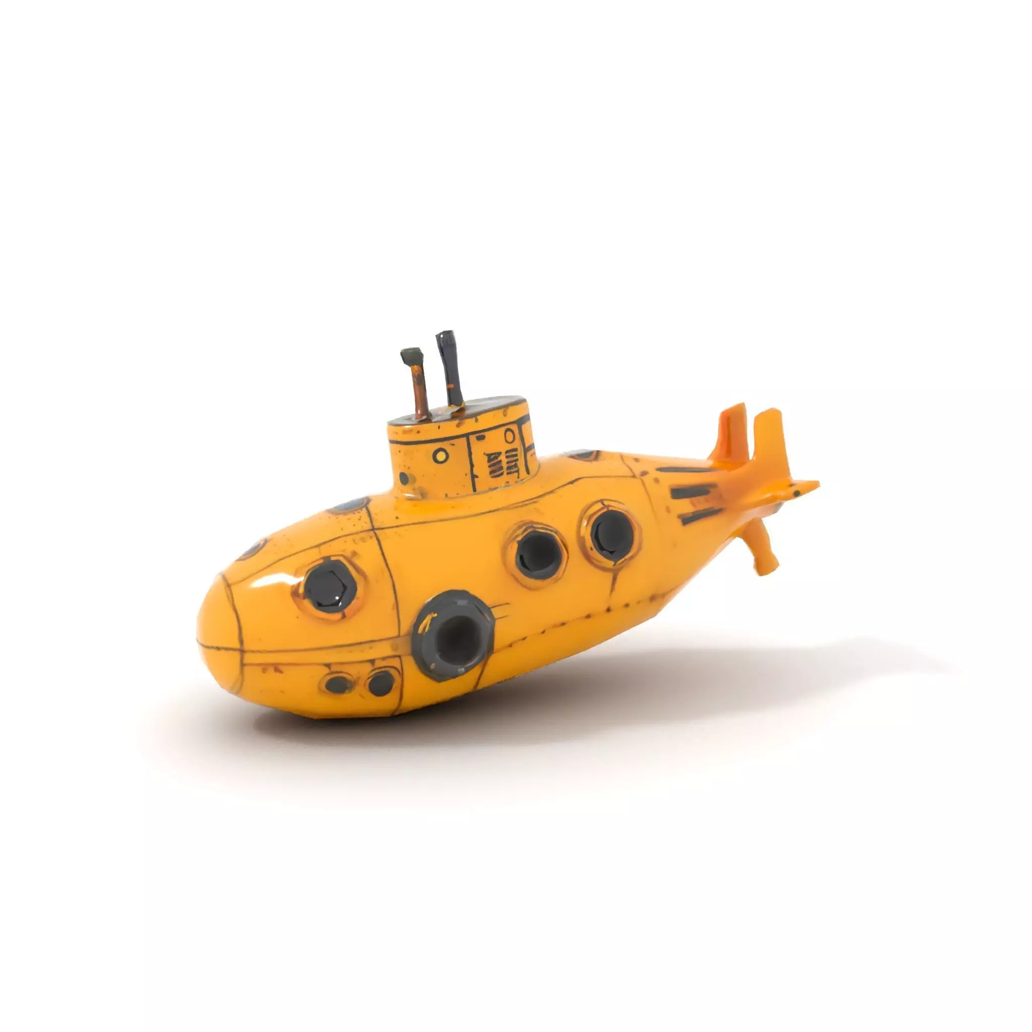 Yellow Submarine model pack Low-poly 3D model_26