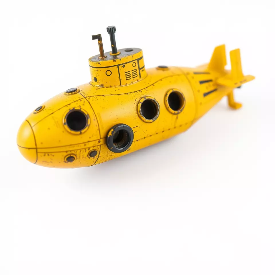 Yellow Submarine model pack Low-poly 3D model_3