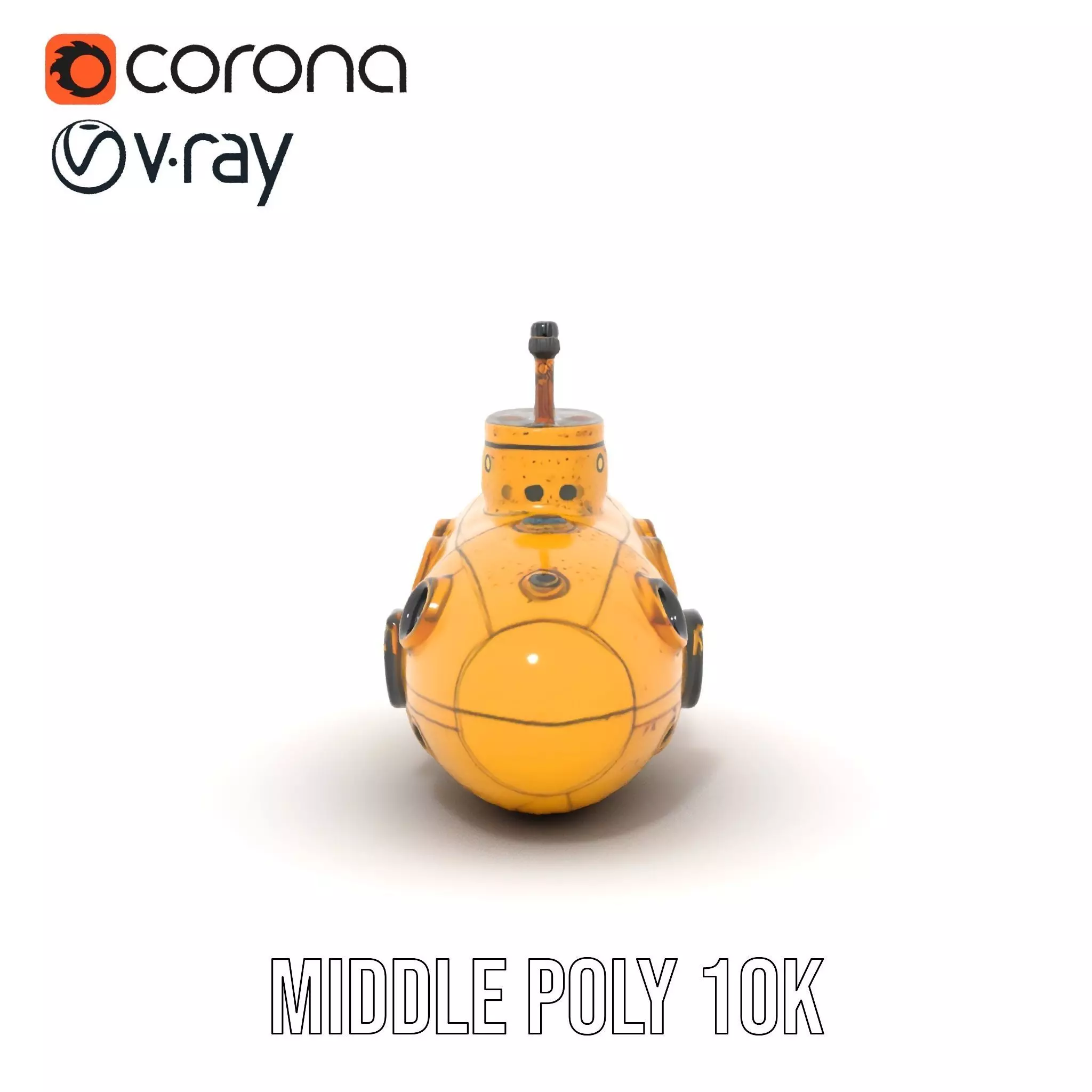 Yellow Submarine model pack Low-poly 3D model_28