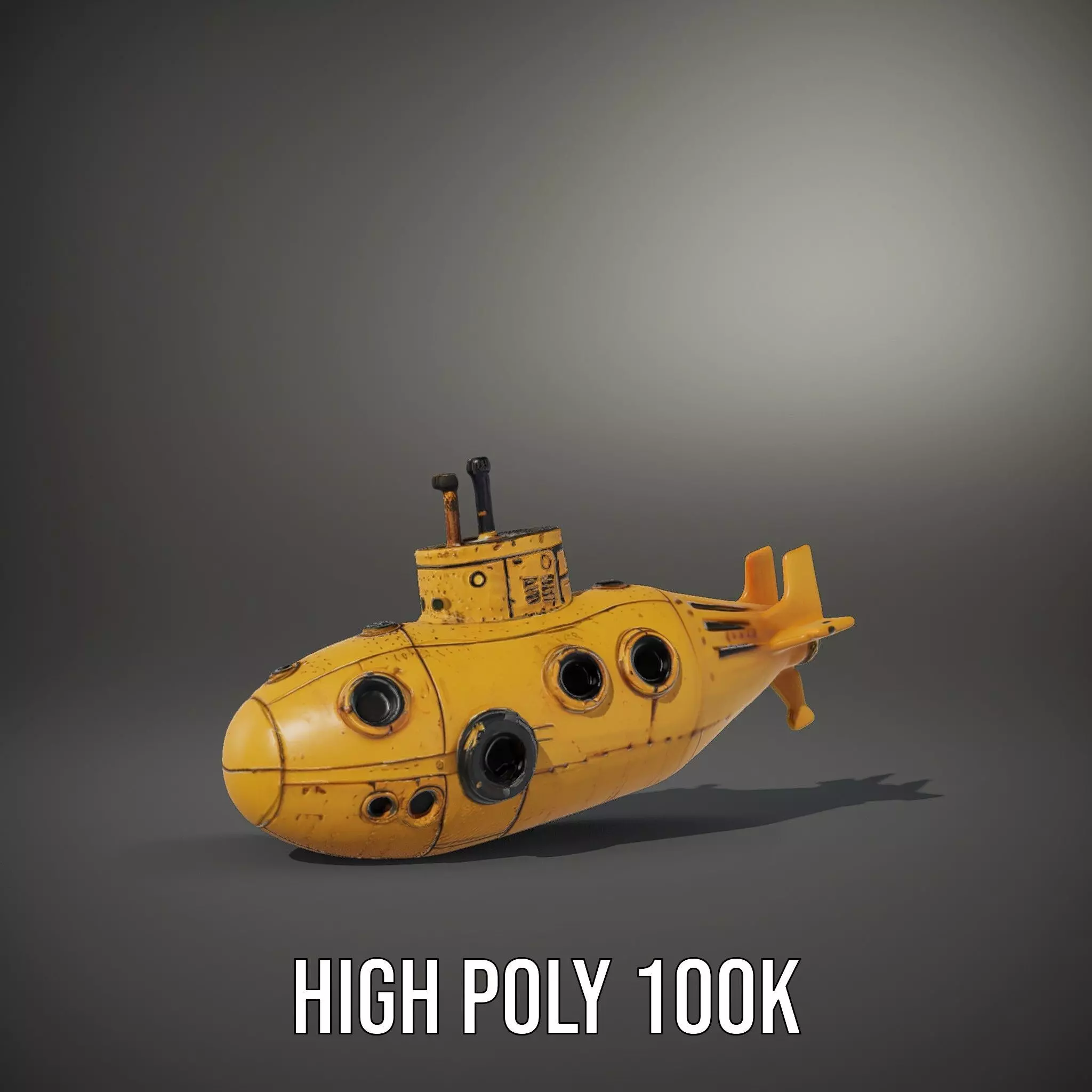 Yellow Submarine model pack Low-poly 3D model_11