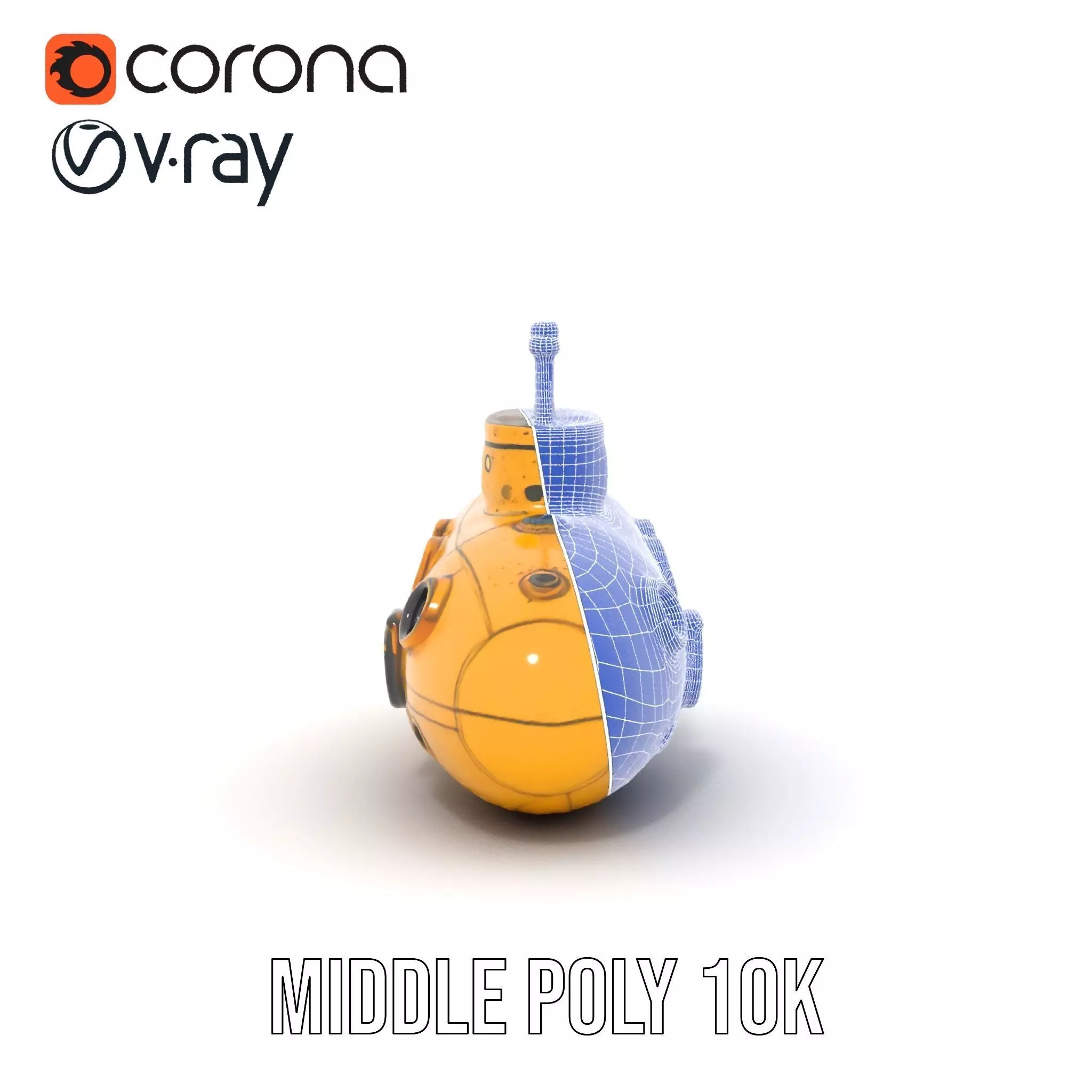 Yellow Submarine model pack Low-poly 3D model_31