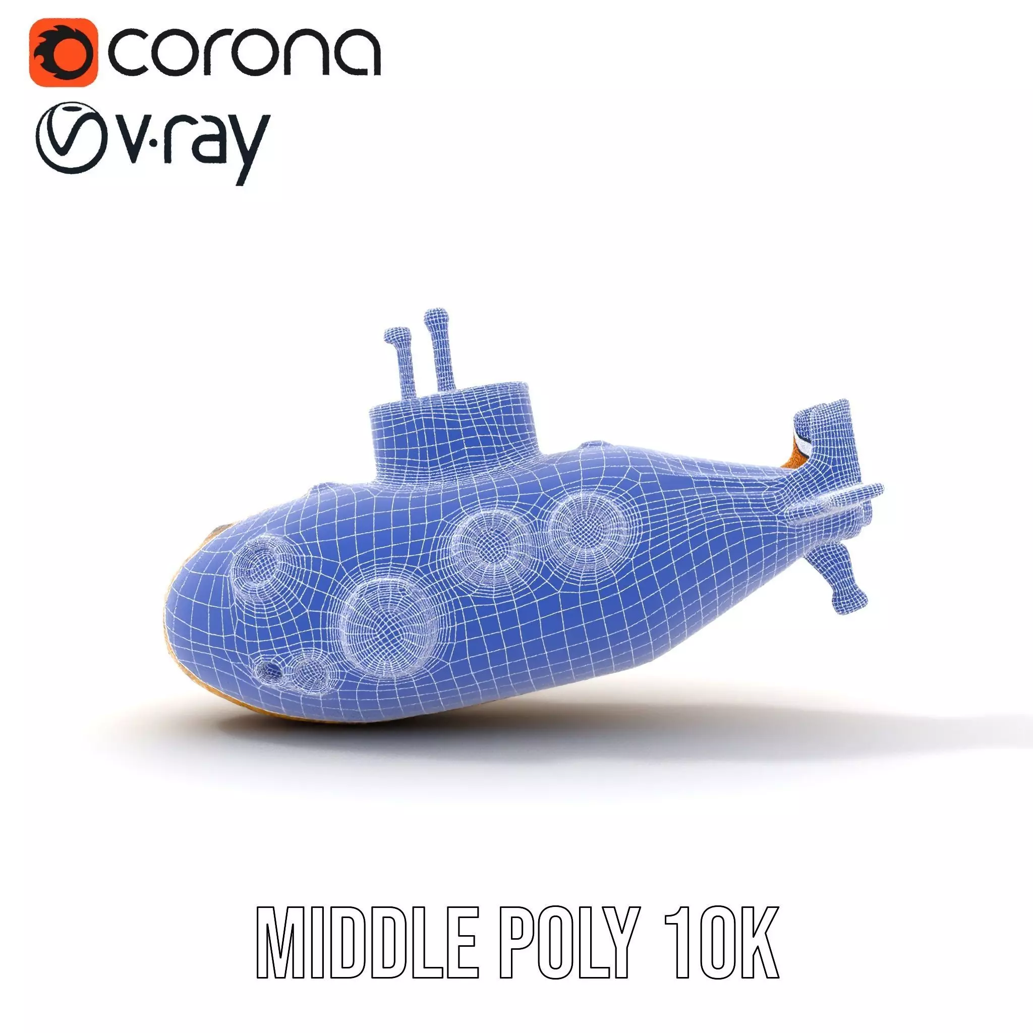 Yellow Submarine model pack Low-poly 3D model_25