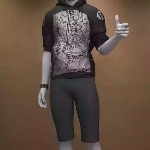 Sean Hoodie Set for Genesis 8 Male 3D model