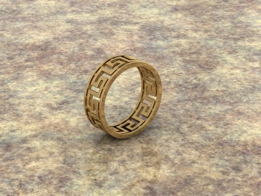Versace ring  3D print model_9