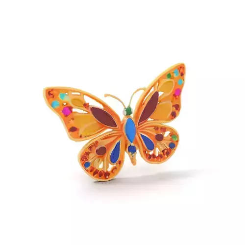 Colorful Gem Butterfly model pack