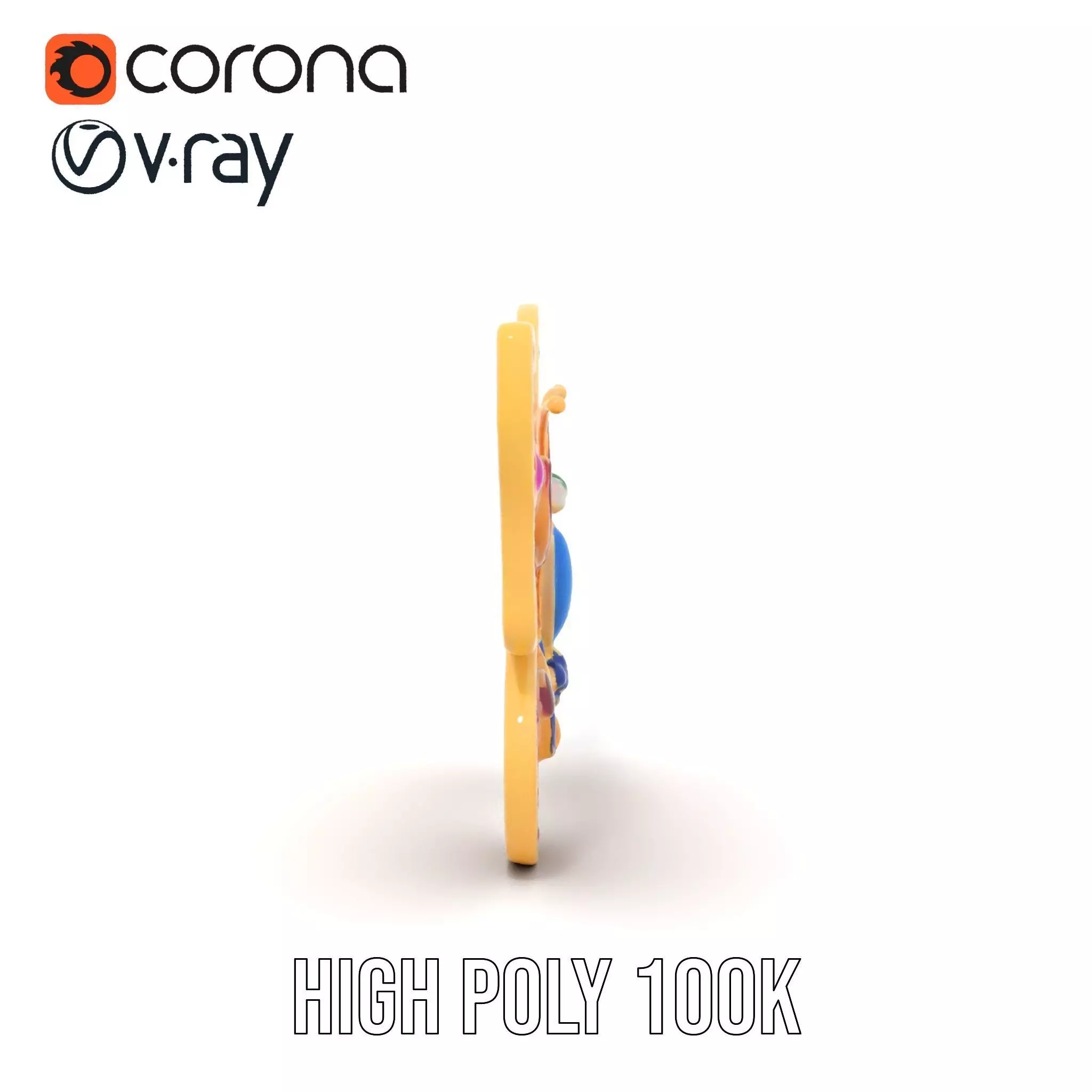 Colorful Gem Butterfly model pack Low-poly 3D model_24