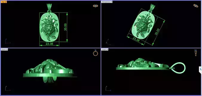 Samurai Tiger Pendant