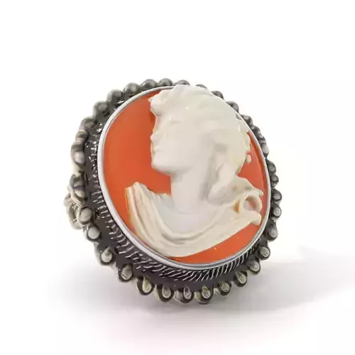 Vintage Cameo Brooch model pack