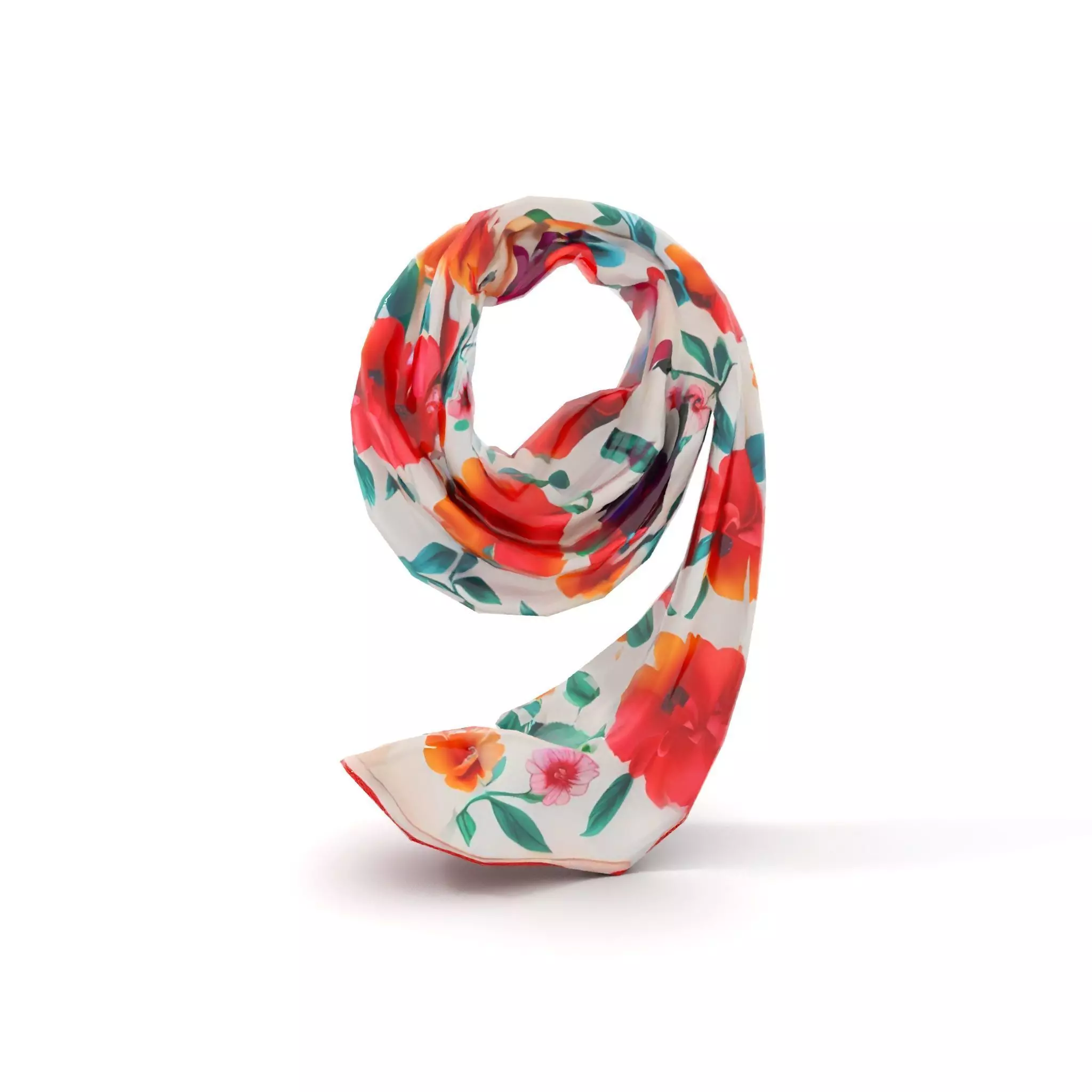 Vibrant Floral Scarf model pack Low-poly 3D model_23