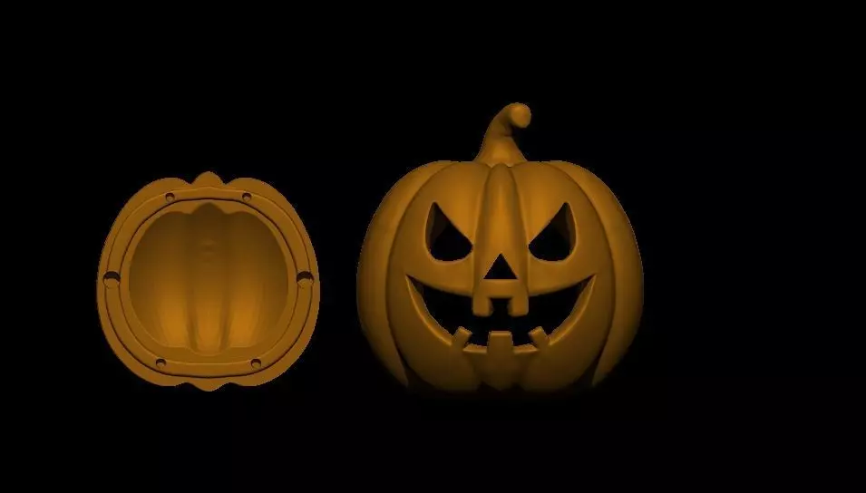 Pumpkin Candle lantern 3D print model_1