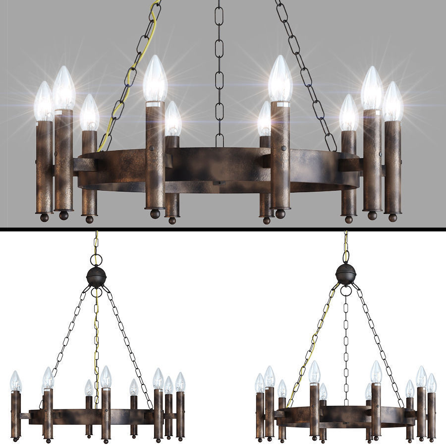 LOFT CASTLE CHANDELIER 10 3D model_1