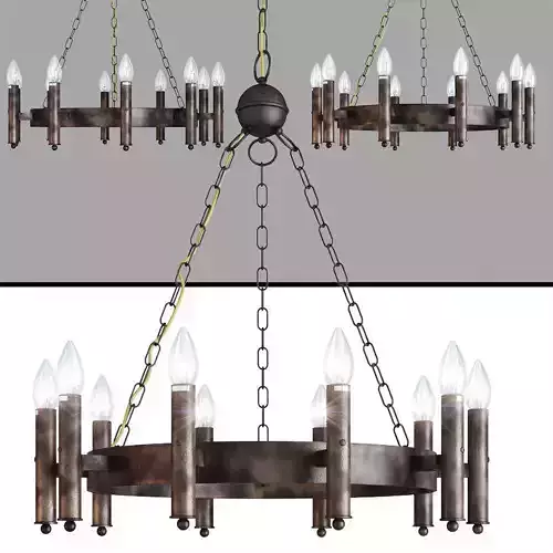 LOFT CASTLE CHANDELIER 10 3D model LOFT CASTLE CHANDELIER 10 3D model
