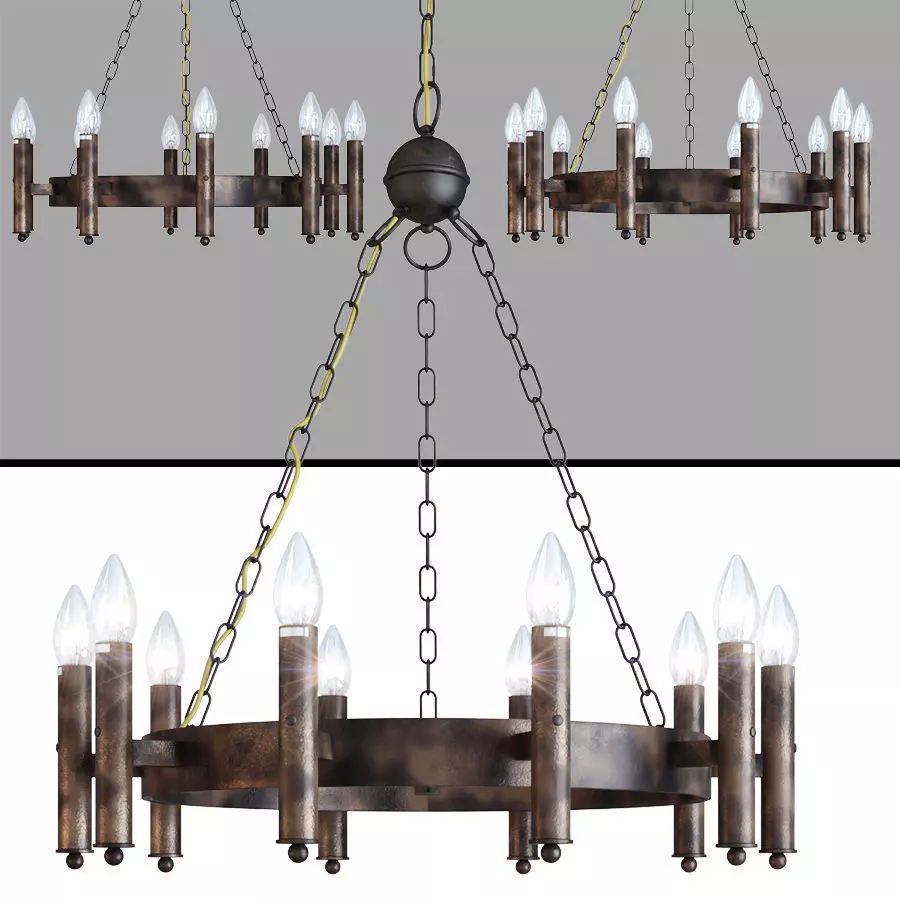 LOFT CASTLE CHANDELIER 10 3D model_0