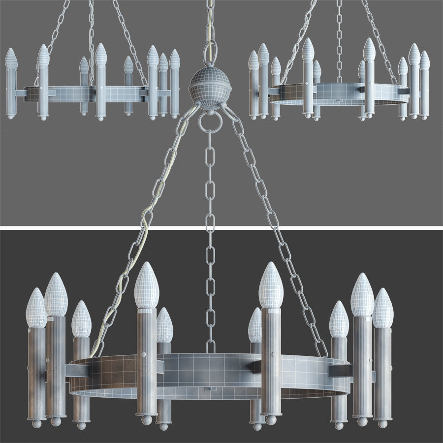 LOFT CASTLE CHANDELIER 10 3D model_2