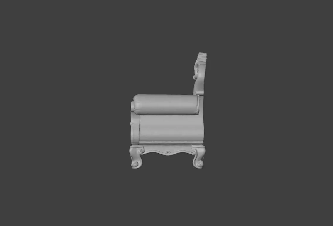 Decayed Baroque Sofa Low-poly 3D model_15