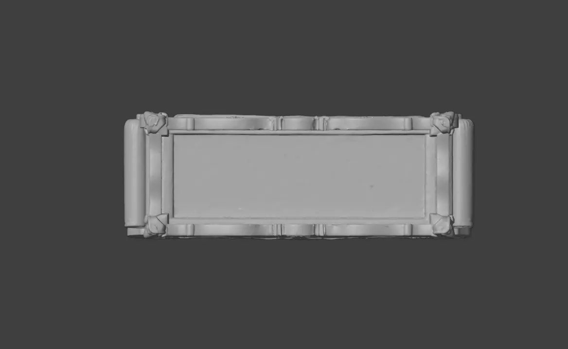 Decayed Baroque Sofa Low-poly 3D model_17