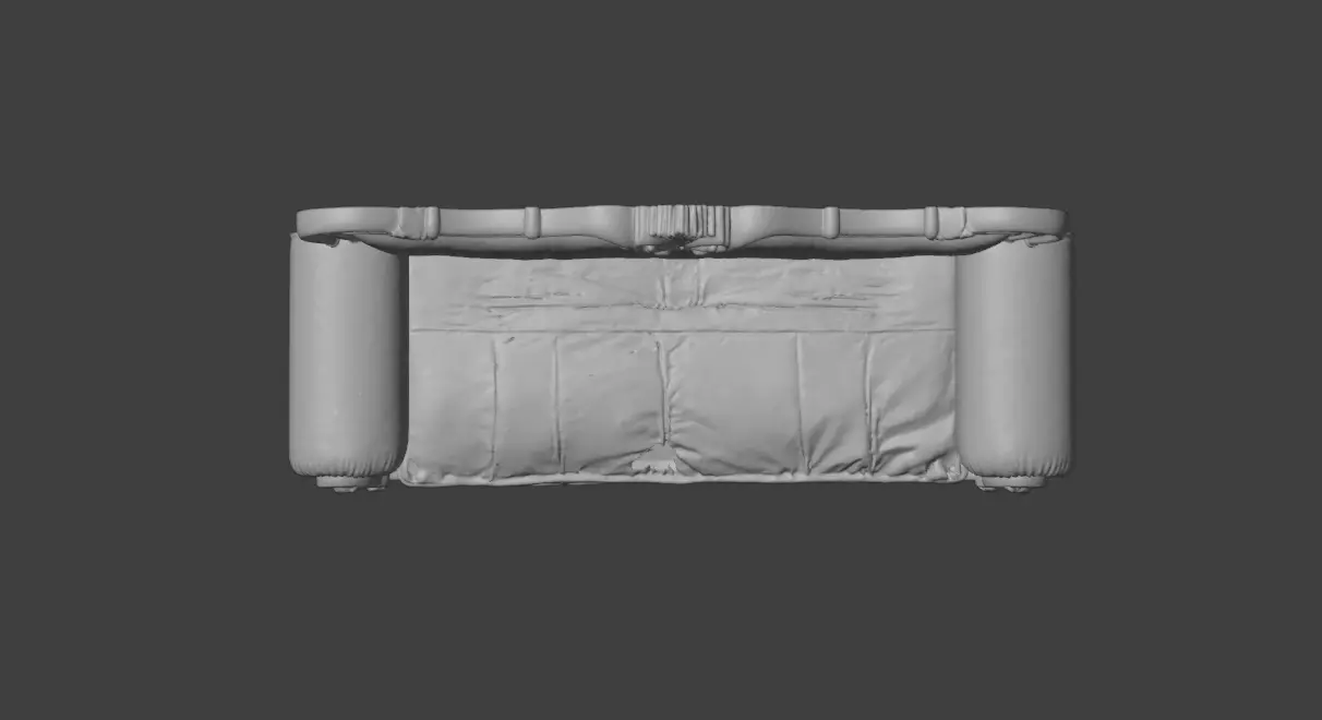 Decayed Baroque Sofa Low-poly 3D model_16