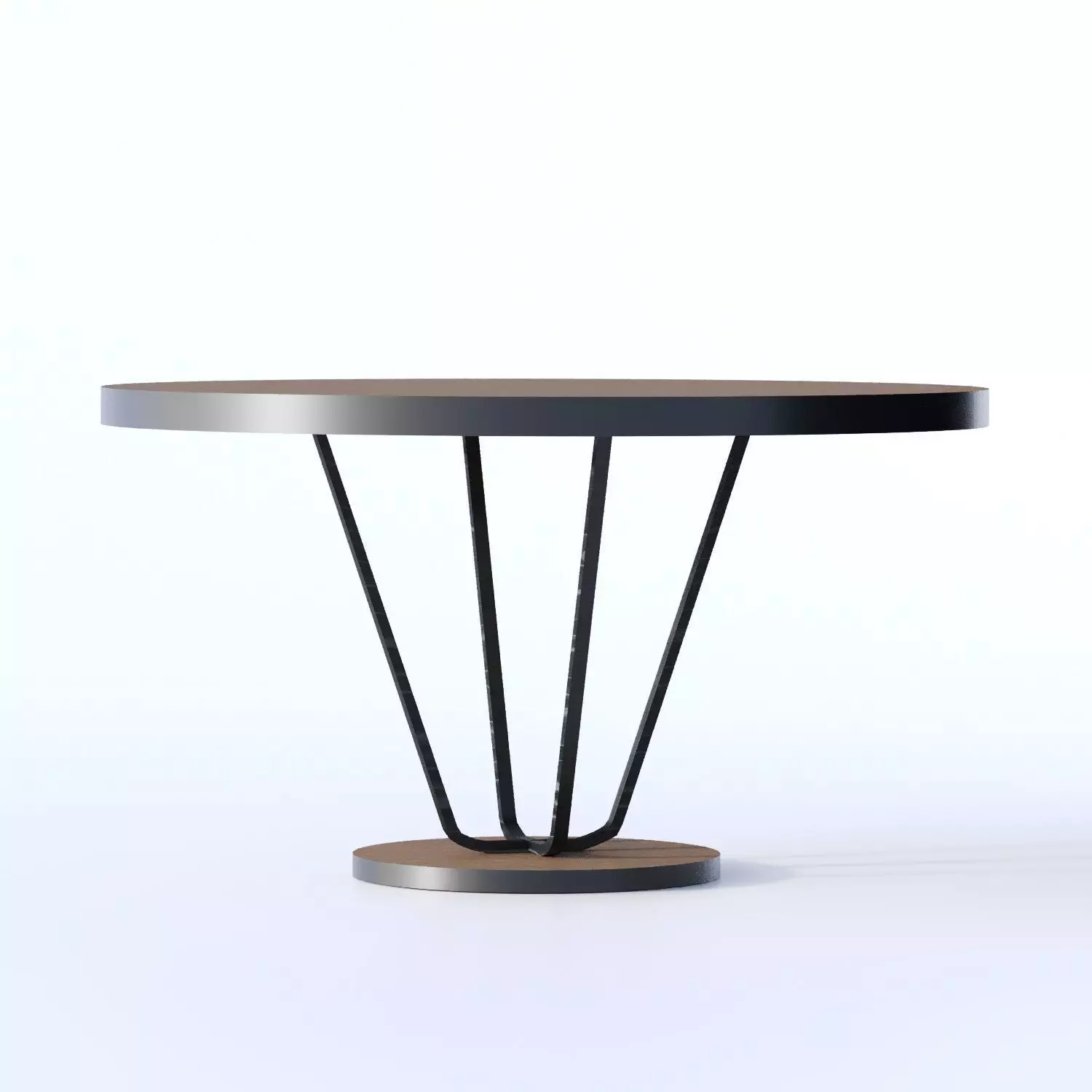 Modern Wooden Table 3D model_2