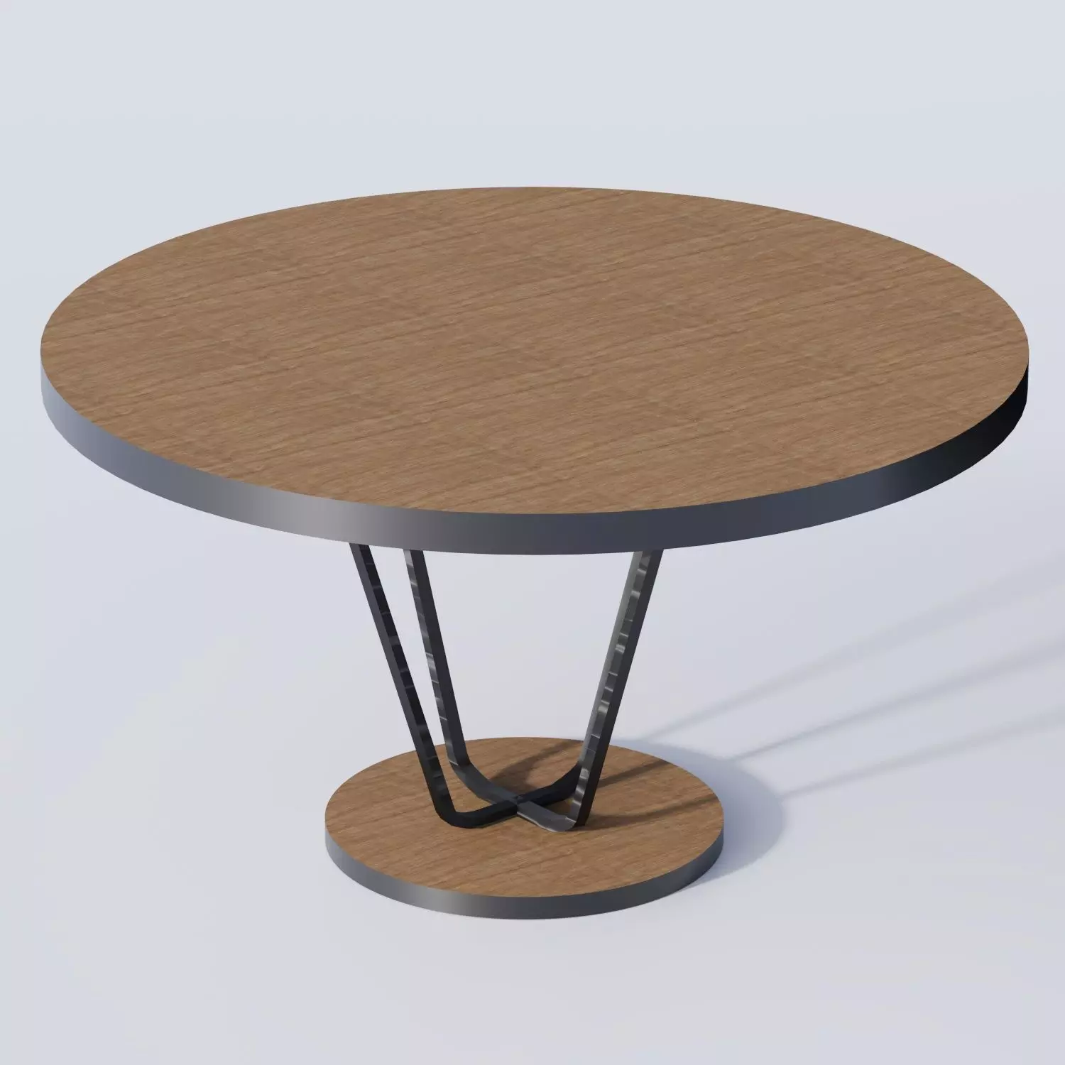 Modern Wooden Table 3D model_1