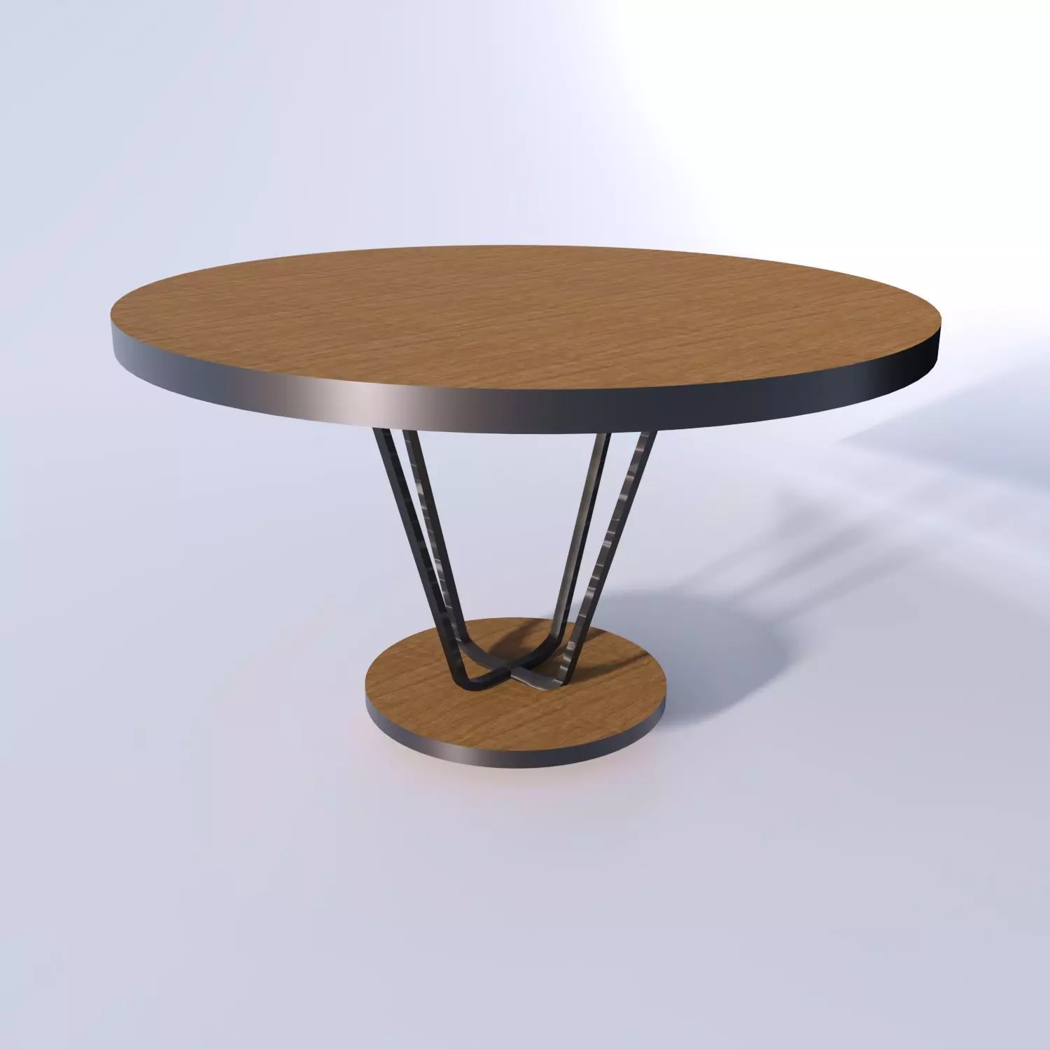 Modern Wooden Table 3D model_0