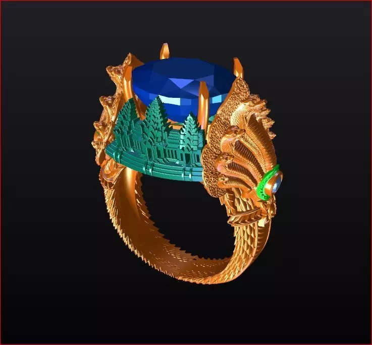 Angkor ring OF Cambodia Ring Man free Ring Man Free low-poly 3D model