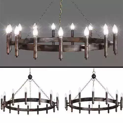 LOFT CASTLE CHANDELIER 15 3D model