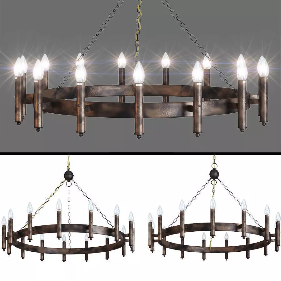LOFT CASTLE CHANDELIER 15 3D model_0