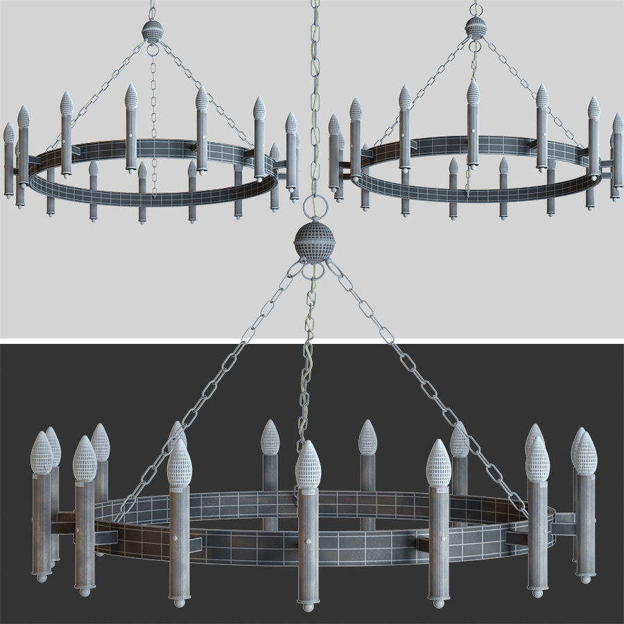 LOFT CASTLE CHANDELIER 15 3D model_2