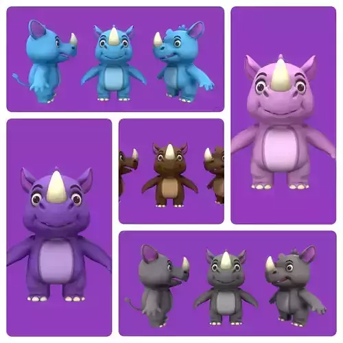 Cute Playful Rhino FullPack