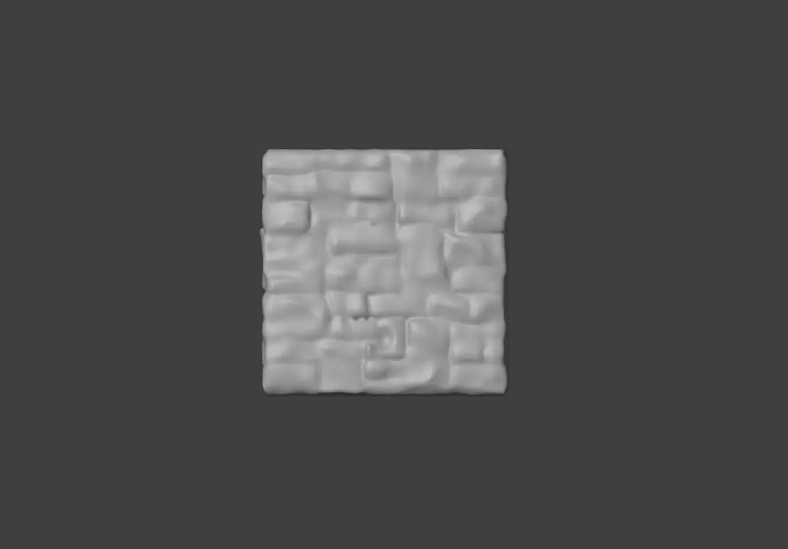 Stone Fortress Seamless Tile Low-poly 3D model_16