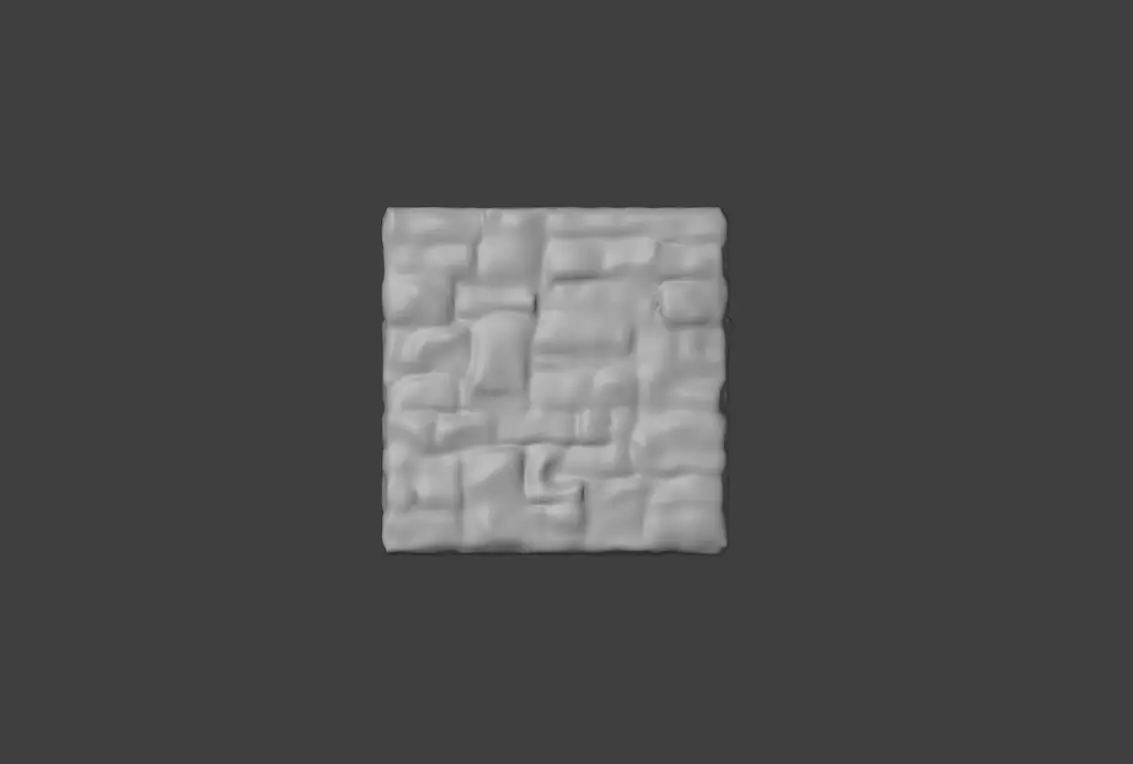 Stone Fortress Seamless Tile Low-poly 3D model_18