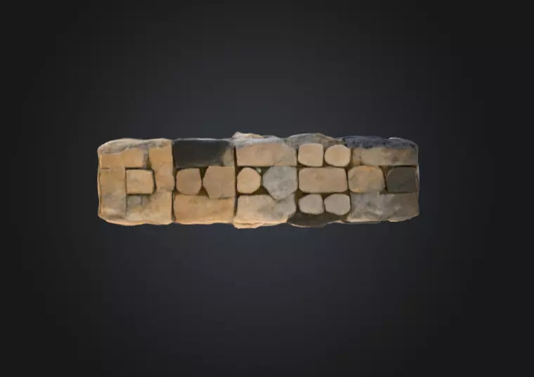 Stone Fortress Seamless Tile Low-poly 3D model_15