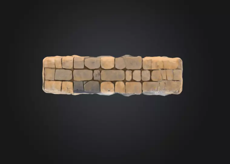Stone Fortress Seamless Tile Low-poly 3D model_14