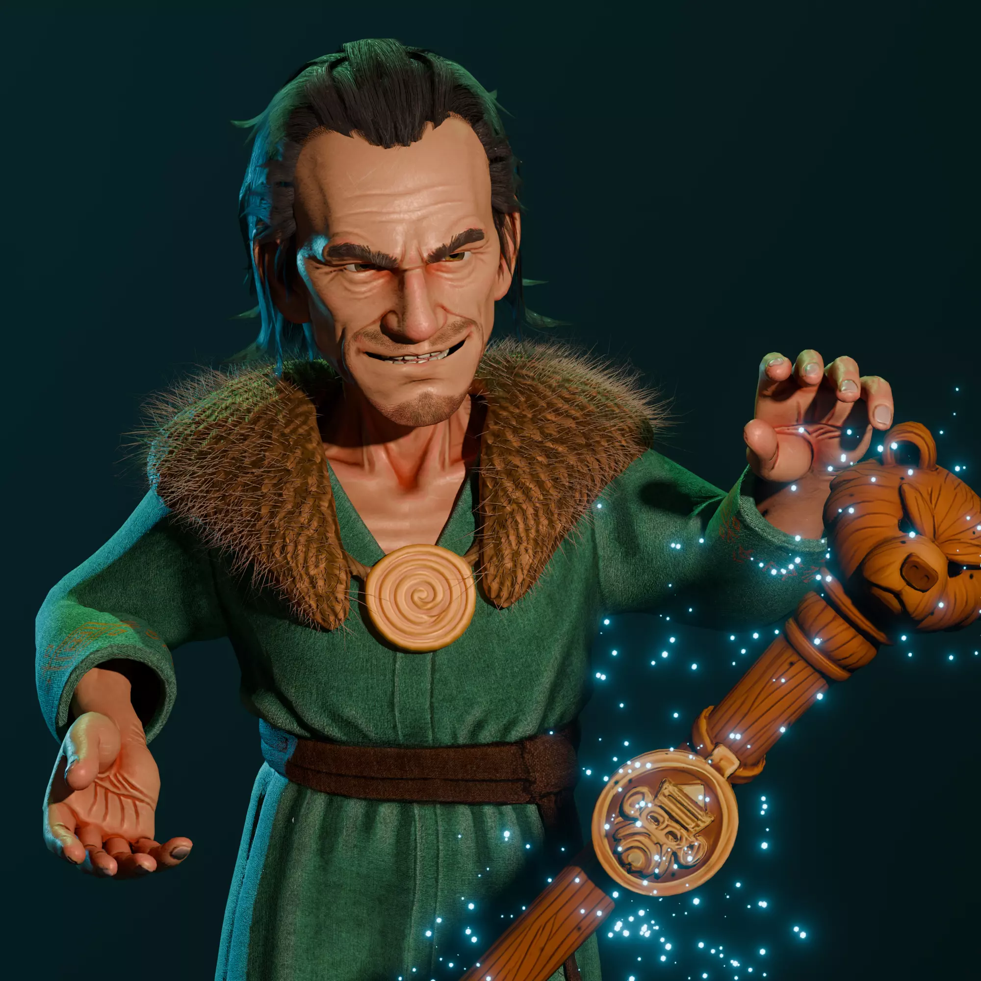 Thomas Fitzgerald III Stylized Fantasy Alchemist Morwinter Low-poly 3D model