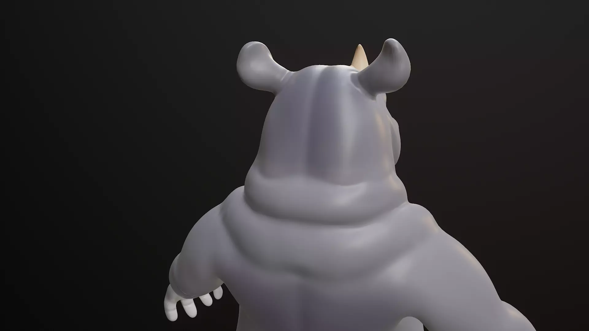 Rhino Cartoon Low-poly 3D model_14