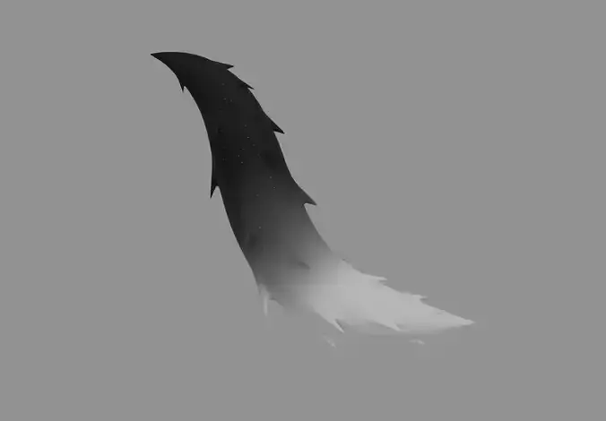 Tail model Low-poly 3D model