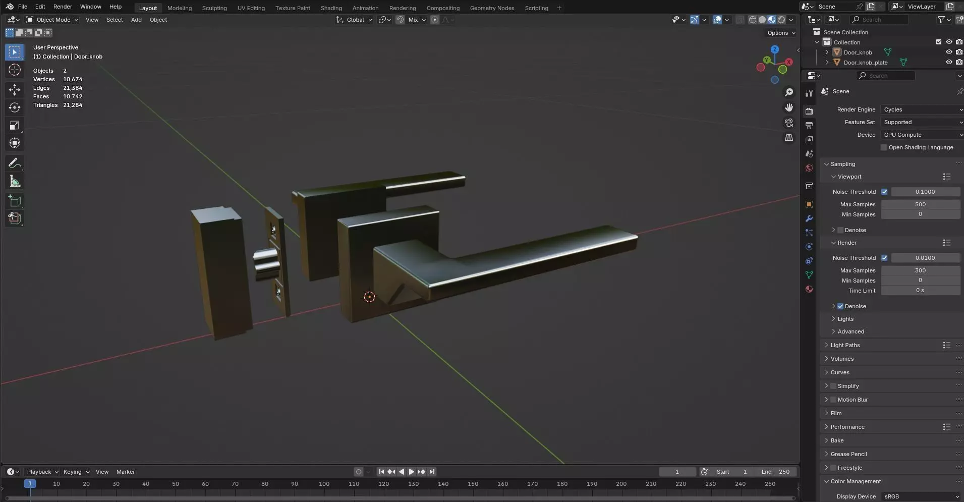 Door Knob CG3 3D model_8