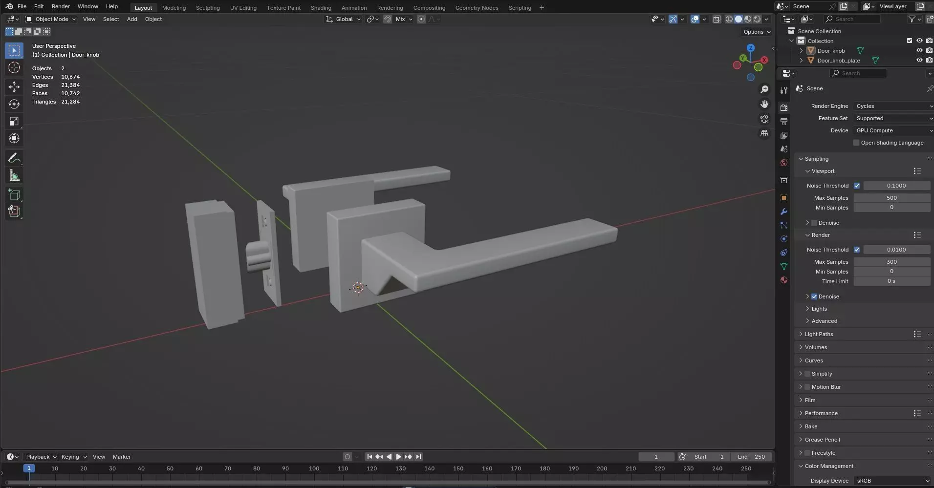 Door Knob CG3 3D model_7