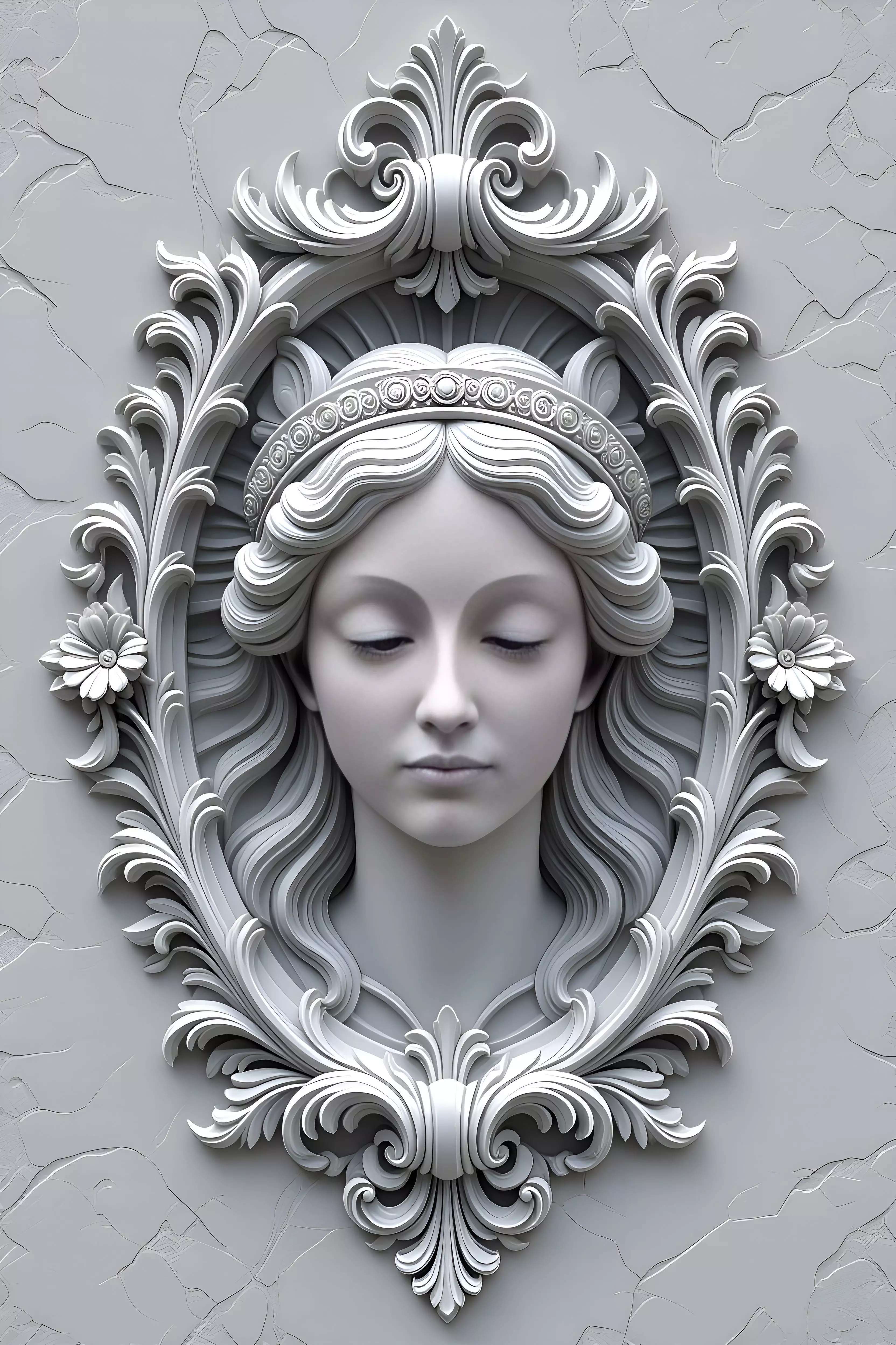 woman figure relief or bas relief for cnc or printable 3D print model
